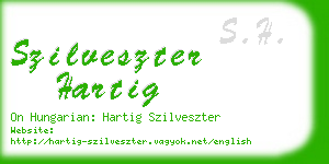 szilveszter hartig business card